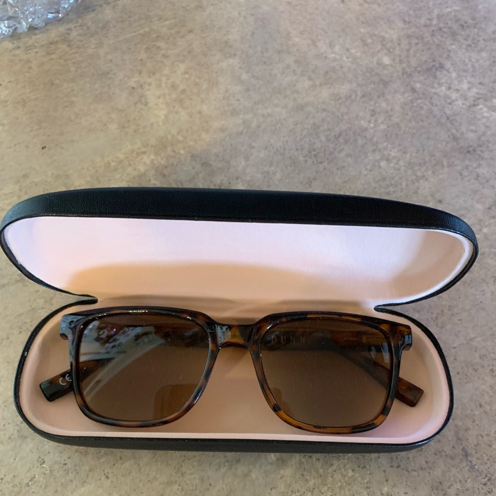 Rae Dunn Sun Glasses in Case. Never worn is 2.5 Magnify with Spring hinge